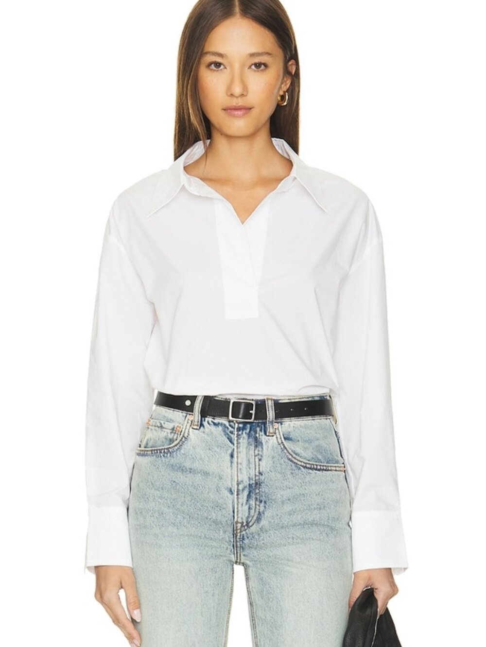 Brooke White Poplin Shirt by Rue Sophie